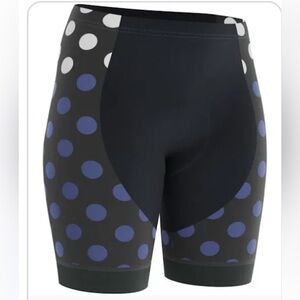 SHE BEEST WOMEN'S POLKA DOTS GEL PADDED CYCLING SHORTS Size Small